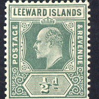 Leeward Islands 1907-11 KE7 MCA 1/2d dull green mounted mint SG 37