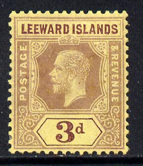 Leeward Islands 1912-22 KG5 MCA 3d purple on orange-buff Die I mounted mint SG 51d