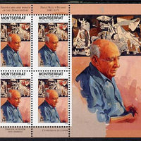 Montserrat 1998 Famous People of the 20th Century - Pablo Picasso perf sheetlet containing 4 vals unmounted mint as SG 1066a