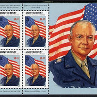 Montserrat 1998 Famous People of the 20th Century - Dwight D Eisenhower (USA) perf sheetlet containing 4 vals unmounted mint as SG 1070a