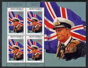 Montserrat 1998 Famous People of the 20th Century - King George VI perf sheetlet containing 4 vals unmounted mint as SG 1080a