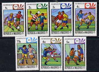Maldive Islands 1974 World Cup Football set of 7 unmounted mint SG 514-20