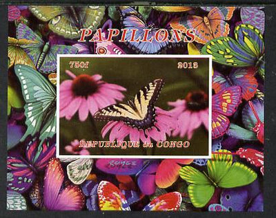 Congo 2013 Butterflies #3 imperf deluxe sheet unmounted mint. Note this item is privately produced and is offered purely on its thematic appeal