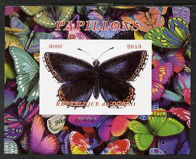 Congo 2013 Butterflies #4 imperf deluxe sheet unmounted mint. Note this item is privately produced and is offered purely on its thematic appeal