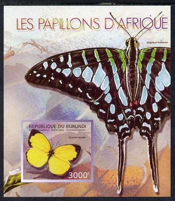 Burundi 2013 Butterflies #1 imperf deluxe sheet unmounted mint