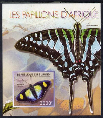 Burundi 2013 Butterflies #2 imperf deluxe sheet unmounted mint