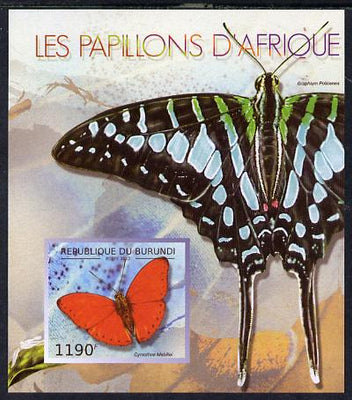 Burundi 2013 Butterflies #4 imperf deluxe sheet unmounted mint
