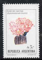 Argentine Republic 1987 Flowers 5a Cactus unmounted mint, Mi 1855*
