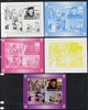 Congo 2013 Kate - Duchess of Cambridge sheetlet containing 4 vals - the set of 5 imperf progressive colour proofs comprising the 4 basic colours plus all 4-colour composite unmounted mint