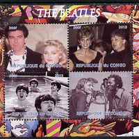 Congo 2013 The Beatles #1 perf sheetlet containing 4 vals unmounted mint. Note this item is privately produced and is offered purely on its thematic appeal