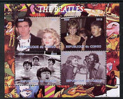 Congo 2013 The Beatles #1 perf sheetlet containing 4 vals unmounted mint. Note this item is privately produced and is offered purely on its thematic appeal