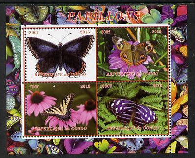 Congo 2013 Butterflies #2 perf sheetlet containing 4 vals unmounted mint. Note this item is privately produced and is offered purely on its thematic appeal
