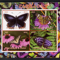 Congo 2013 Butterflies #2 imperf sheetlet containing 4 vals unmounted mint. Note this item is privately produced and is offered purely on its thematic appeal