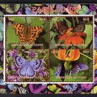Congo 2013 Butterflies #4 perf sheetlet containing 4 vals unmounted mint. Note this item is privately produced and is offered purely on its thematic appeal