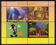 Congo 2013 Disney - Magic Moments #1 perf sheetlet containing 3 values plus label unmounted mint. Note this item is privately produced and is offered purely on its thematic appeal