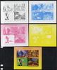 Congo 2013 Disney - Magic Moments #1 sheetlet containing 3 values plus,the set of 5 imperf progressive colour proofs comprising the 4 basic colours plus all 4-colour composite unmounted mint