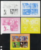 Congo 2013 Disney - Magic Moments #3 sheetlet containing 3 values plus,the set of 5 imperf progressive colour proofs comprising the 4 basic colours plus all 4-colour composite unmounted mint