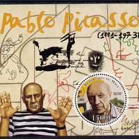 Mali 2013 Pablo Picasso perf deluxe sheet containing one circular value unmounted mint