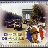 Mali 2013 Charles De Gaulle perf deluxe sheet containing one circular value unmounted mint