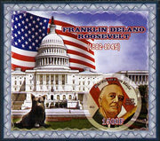 Mali 2013 Franklin D Roosevelt imperf deluxe sheet containing one circular value unmounted mint