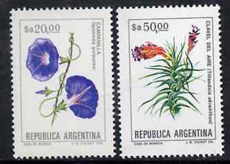 Argentine Republic 1983 Flowers set of 2 (20p & 50p) unmounted mint, Mi 1704-05*