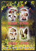 Congo 2013 Fungi #2 imperf sheetlet containing four values unmounted mint