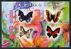 Congo 2013 Butterflies #2 imperf sheetlet containing four values unmounted mint