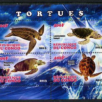 Congo 2013 Turtles perf sheetlet containing four values unmounted mint