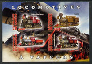 Congo 2013 Early Steam Locomotives imperf sheetlet containing four values unmounted mint