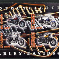 Congo 2013 Harley-Davidson Motorcycles perf sheetlet containing four values unmounted mint