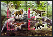 Congo 2013 Dinosaurs #1 perf sheetlet containing four values unmounted mint
