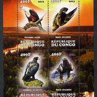 Congo 2013 Birds - Eagles perf sheetlet containing four values unmounted mint