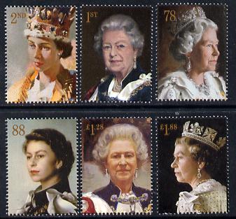 Great Britain 2013 60th Anniversary of Coronation - Royal Portraits perf set of 6 unmounted mint