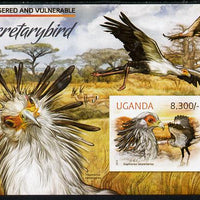 Uganda 2012 WWF - Secretary Bird imperf m/sheet unmounted mint