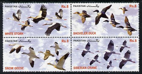 Pakistan 2012 Migratory Birds perf set of 4 unmounted mint
