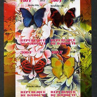 Djibouti 2013 Butterflies #2 imperf sheetlet containing 4 values unmounted mint