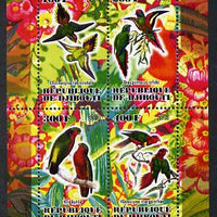 Djibouti 2013 Parrots perf sheetlet containing 4 values unmounted mint