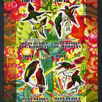 Djibouti 2013 Parrots imperf sheetlet containing 4 values unmounted mint