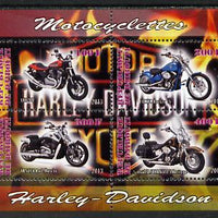 Djibouti 2013 Harley Davidson Motorcycles perf sheetlet containing 4 values unmounted mint