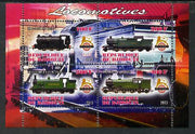Djibouti 2013 British Steam Locomotives #1 perf sheetlet containing 4 values unmounted mint
