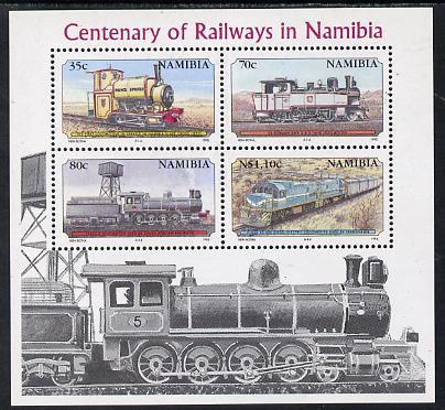 Namibia 1995 Centenary of Namib Railways perf m/sheet unmounted mint SG MS 661
