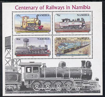 Namibia 1995 Centenary of Namib Railways perf m/sheet unmounted mint SG MS 661