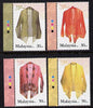 Malaysia 2002 The Kebaya Nyonya (traditional blouse) perf set of 4 unmounted mint SG 1100-03