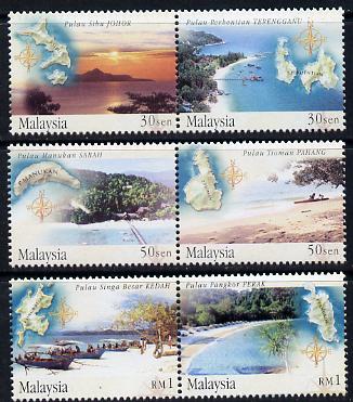 Malaysia 2002 Islands & Beaches - 1st series perf set of 6 unmounted mint SG 1085-90