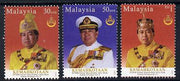 Malaysia 2003 Coronation of Sultan of Singapore perf set of 3 unmounted mint SG 1130-32