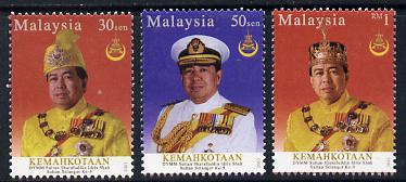 Malaysia 2003 Coronation of Sultan of Singapore perf set of 3 unmounted mint SG 1130-32