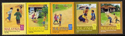 Malaysia 2003 Traditional Children's Games perf strip of 5 unmounted mint SG 888-92