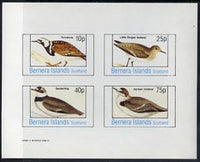 Bernera 1982 Birds #14 (Turnstone, Sanderling & Dotterels) imperf,set of 4 values (10p to 75p unmounted mint)