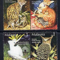 Malaysia 2002 Stamp Week - Wild & Domesticated Animals perf set of 4 unmounted mint SG 1108-11