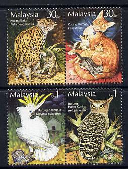 Malaysia 2002 Stamp Week - Wild & Domesticated Animals perf set of 4 unmounted mint SG 1108-11